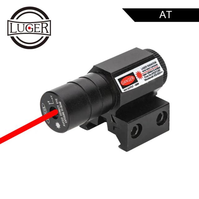 Mira Laser Ajustável Luger Tático Mini com Ponto Vermelho para Montagem em Trilho Picatinny 11mm e 20mm - Acessório Ideal para Rifles e Caça