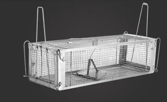 Armadilha Reutilizável de Porta Dupla para Captura Eficiente de Ratos e Roedores