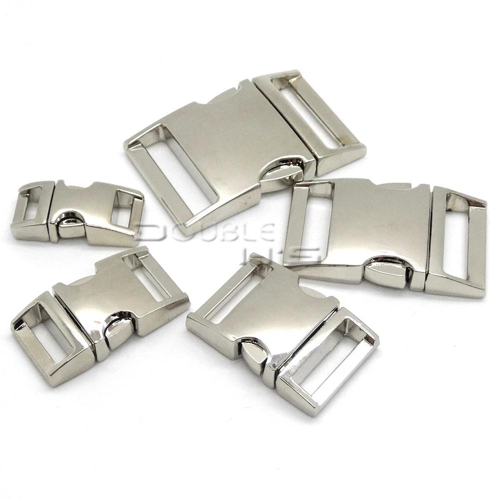 5 unidades/pacote fivela de metal curvada de liberação lateral para bolsa diy fivelas paracord para pulseira - Image 1