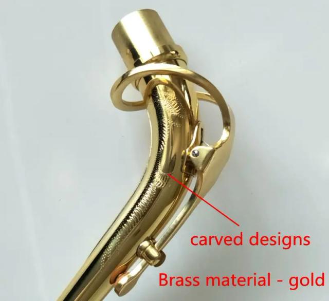 Saxofone de Bronze com Pescoço Alto e Acabamento em Cobre Fósforo - 24mm