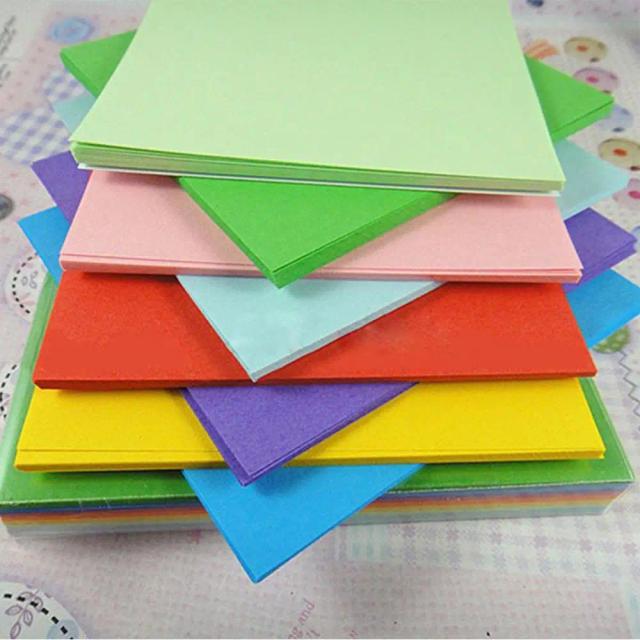 Papel Quadrado Dupla Face para Scrapbooking: Conjunto de 100 Peças Coloridas de 10cm para Artesanato DIY