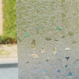 Película aderente para vidro colorido em pvc, adesivo decorativo de privacidade para janelas e paredes a laser para banheiro, dupla face - Image 3