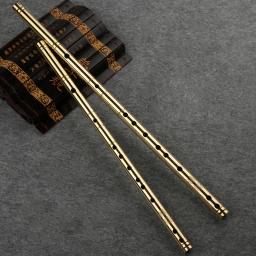 Flauta profissional h62 instrumento musical, tubo de latão com 8 sulcos, flauta chinesa de metal - Image 2