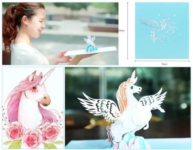 Bolo 3D de Papel para Aniversário - Cartão Pop-Up para Presentes de Festa e Mensagens de Felicitações