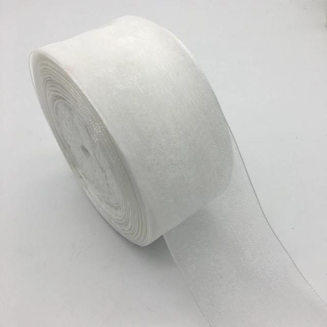 Laço de Fita de Organza Branca 5 Jardas - Ideal para Casamentos, Natal e Artesanato DIY