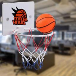 Crianças indoor pendurado suporte de basquete móvel tiro caixa de basquete brinquedo pendurado basquete cesta bola com bomba - Image 6