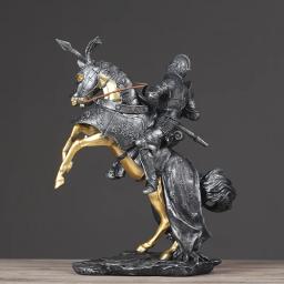 Estatueta do soldado romano do vintage, Estátua do Guerreiro, Decoração Home, Ornamento artificial, Miniaturas da sala, Moda europeia - Image 5