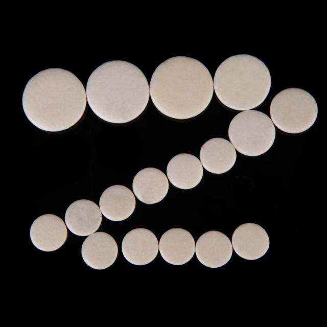 Conjunto de 17 Almofadas de Substituição para Clarinete em Pele de Cordeiro, Duráveis e Requintadas, Acessórios Essenciais para Instrumentos de Vento