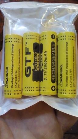 Conjunto de baterias li-íon recarregáveis gtf, 3.7v, 2800mah, 14500 - Image 6