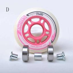 Rodas de patins roller inline, 64mm, 70mm, 72mm, rodas para crianças, tênis de criança, com espaçador e rolamento - Image 5