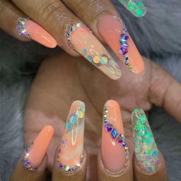 1 caixa de tamanho misto redondo ultrafinos lantejoulas arte do prego glitter colorido laser diy glitter manicure arte do prego decoração - Image 3