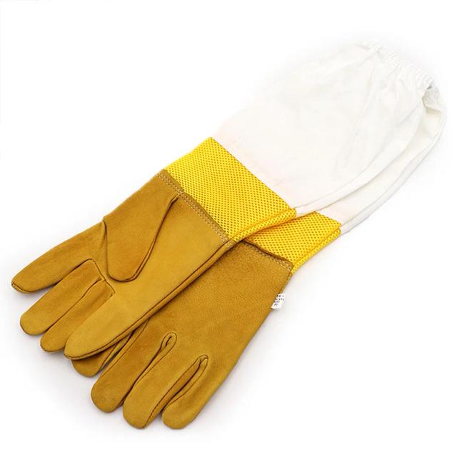 Luvas de Proteção Ventiladas em Pele de Cabra com Mangas Compridas - Equipamentos e Ferramentas Profissionais, 1 Par