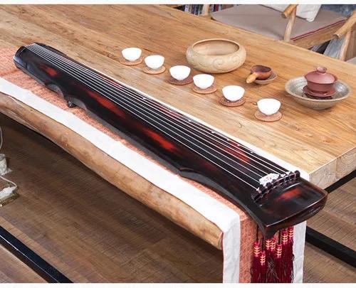 Guqin Cinnabar Fu Xi: Antiga Cítara Chinesa de 7 Cordas em 100% Madeira Sólida AAA de Abeto