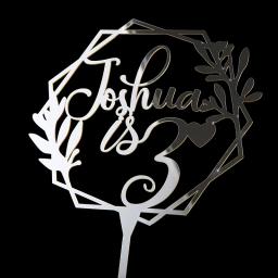 Nome personalizado bolo de casamento topper bolo de casamento personalizado primeiros nomes bolo topper acrílico decoração de casamento - Image 6