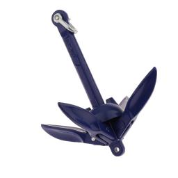 Liga de alumínio Folding Anchor System, adequado para Fishingboat e caiaque, acessórios marinhos do barco, azul, 0,7 kg, 1.5lb - Image 1