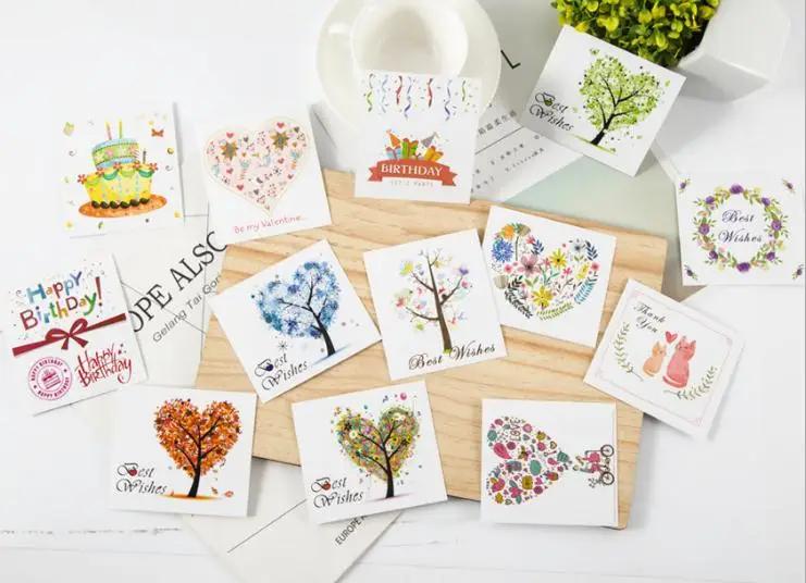 50 unidades de mini cartões de visita, mensagens em formato de mensagem cartões para agradecimento, aniversário de casamento, dia das mães - Image 1