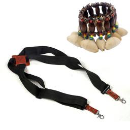 Moongolfe de djembe cinto africano, cinto de ombro com sino de pulso acessórios de percussão - Image 1