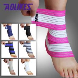 Tornozelo Suporte Elásticos, Alta Qualidade, Espiralmente Ferida Bandagem, Voleibol, Basquete, Tornozelo Overtraction, Ajustável, 1Pc - Image 2