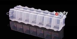 Caixa de armazenamento portátil, 7 compartimentos para nail art, acessórios de jóias, miçangas, artesanato, organizador, caixa do recipiente - Image 3