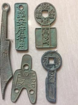 10 peças enviadas aleatoriamente da china antiga, coleção de moedas em formato de faca antiga de metal - Image 3