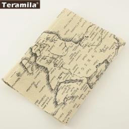 Teramila-Mapa da Palavra Tecido De Linho De Lona, Tecido Doméstico, Tela, Material De Costura Do Metro, Toalha De Mesa, Travesseiro, Cortina, Almofada - Image 4