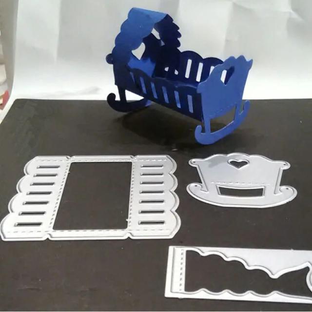 Molde 3D de Corte em Metal de Lebre para Decoração de Berço e Artesanato em Papel