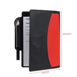 Carteira para arbitragem de esporte, caderno com cartão vermelho e cartão amarelo para futebol e entretenimento - Image 5