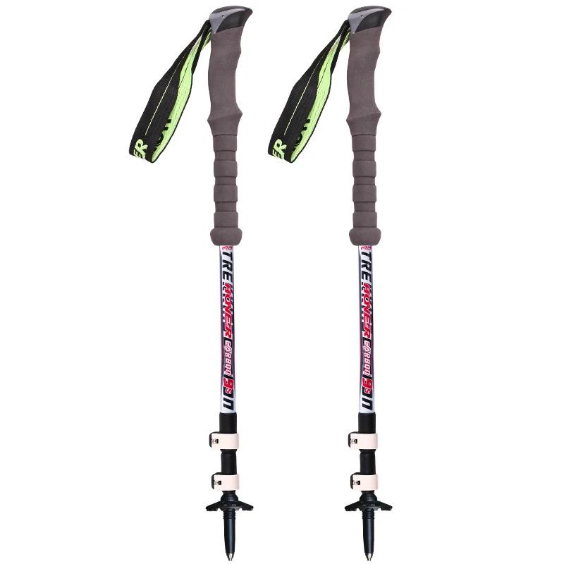 Bastões de caminhada ajustáveis, ultraleve, forte e durável, fibra de carbono, para caminhadas, trilhas, viajadores e mochileiros - Image 1
