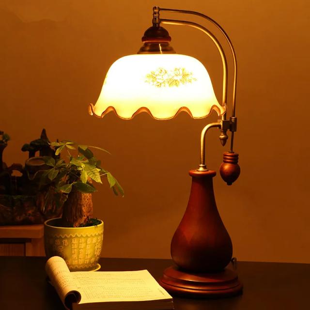 Luminária de Mesa Artística com Suporte E27 e Luzes LED Reguláveis para Iluminação de Cabeceira em Casa