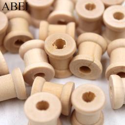 Mini Carretel De Madeira Para Fio, Ferramentas De Costura, Fio De Rosca, Mini, Pequeno, Bobina, DIY, Acessórios De Costura, 10 PCs, 20 PCs, 50PCs, 14*13mm - Image 6