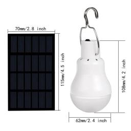 Lâmpada solar led de lm para áreas externas, 15w, lâmpada portátil de energia solar, iluminação, painel solar, luz para barracas e pesca - Image 2
