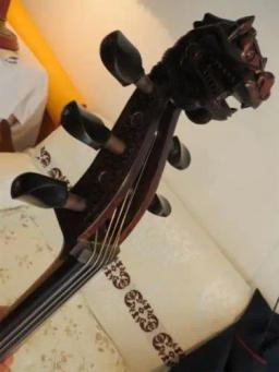 Novo modelo chique crazy-1 esculpido dragon scroll 5 cordas violoncelo elétrico 4/4 - Image 6
