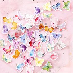 Adesivo decorativo infantil de borboleta, 46 cores, faça você mesmo, diário, álbum de fotos, decoração, escritório, escola, escritório - Image 2