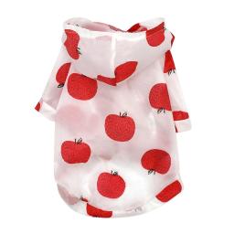 Capa de chuva para cães e gatos, Hoodie de proteção solar, roupas pequenas, poncho de impressão, roupas de cachorro, verão - Image 2