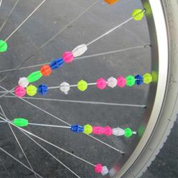 Contas redondas para raios de bicicleta, 36 peças, contas de plástico, multi-cor, aro de roda de bicicleta, crianças, decoração de bicicleta - Image 4