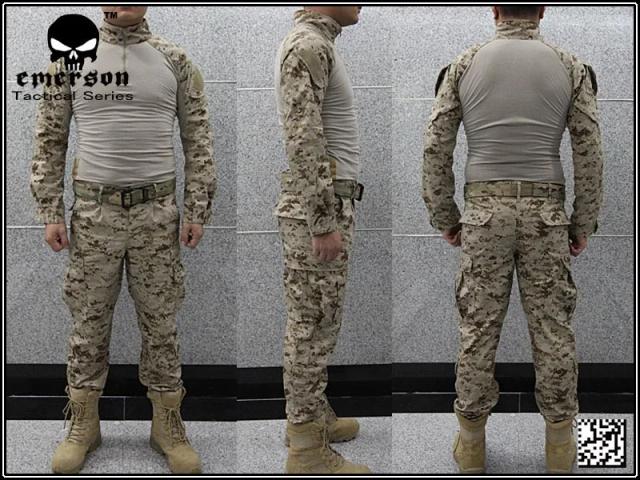 Emerson Uniforme Airsoft Combate USMC FROG Desert MARPAT EM2717
