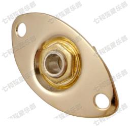 Palheta oval dourada indented, 10 peças, entrada de entrada e tomada de soquete para guitarra, soquete de saída de guitarra, 6.35 - Image 2