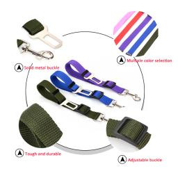 Cinto de segurança para cães de estimação, ajustável, correia de proteção para filhotes, ajustador em chumbo, material de viagem - Image 5