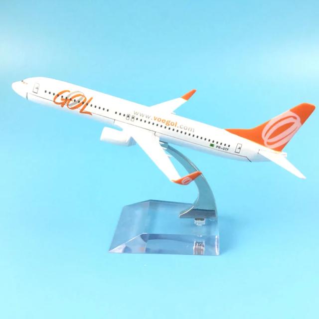 Avião Modelo S9 737 B737-800 em Miniatura de 16cm em Liga Metálica - Aeronave Brasileira