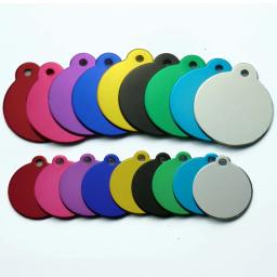 Identificação de animais de estimação, pingente redondo personalizado para identificação de cães e gatos, identificação com nome e telefone, 20 peças - Image 1