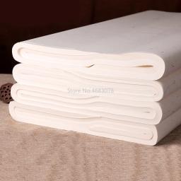 Papel de arroz semi-cru chinês para pintura e caligrafia, papel Xuan, suprimentos artesanais, 34x69cm, 100pcs - Image 2