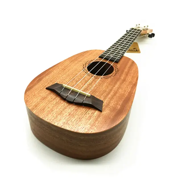 Ukulele Soprano Pequeno em Forma de Abacaxi com 4 Cordas e Escala de Rosewood - 21" de Qualidade para Atacado
