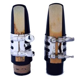 Grampo de bocal de clarinete, instrumento de saxofone alto de metal com clipe de clarinete, acessórios de instrumento, padrão de escultura de níquel - Image 1