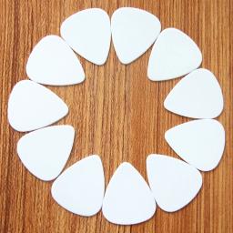 Soach 10 pçs 0.46mm branco guitarra escolher almofada pvc dupla face branco seleção para acústica guitarra instrumento jogando acessórios - Image 3