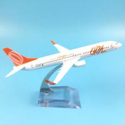 Aeronave aéreo brasileiro, modelo de avião com 16cm fabricado em liga metálica, aeronave aéreo, s9 737 b737 800 - Image 4
