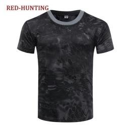 Camo dos homens combate macio tático camisa de manga curta secagem rápida camiseta camuflagem ao ar livre camisas de caça militar do exército t camisa - Image 2
