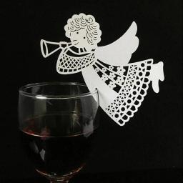 10 colos marcadores de mesa à laser para casamento, 50 peças, cartão de nome, decoração para festa de aniversário e casamento, lembrança do natal - Image 1