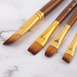 Conjunto de pincéis de aquarela de nylon, pintura de cabelo, estilo grande, materiais para desenho de arte em acrílico com 10 peças - Image 3