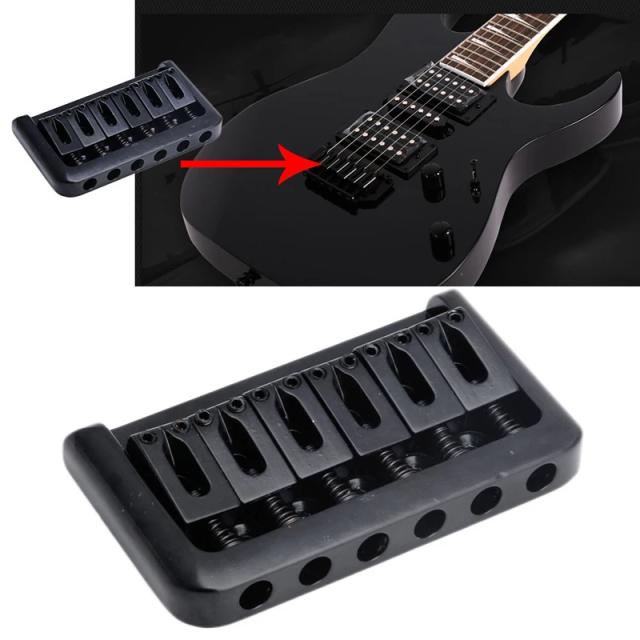Conjunto de 6 Cordas para Guitarra Elétrica com Ponte Rígida e Acabamento Preto