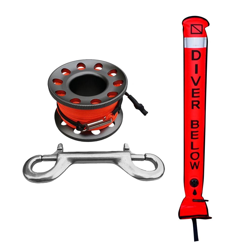 Bóia De Marcador De Superfície De Mergulho, Tubo De Sinal De Bóia Com Carretel De Mergulho, Equipamento De Engrenagem Subaquática, Mergulhador De Mergulho - Image 1
